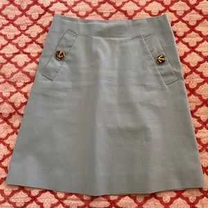 ORLA KIELY Blue A-Line Skirt w/ Anchor Buttons - UK 10 (US 6)